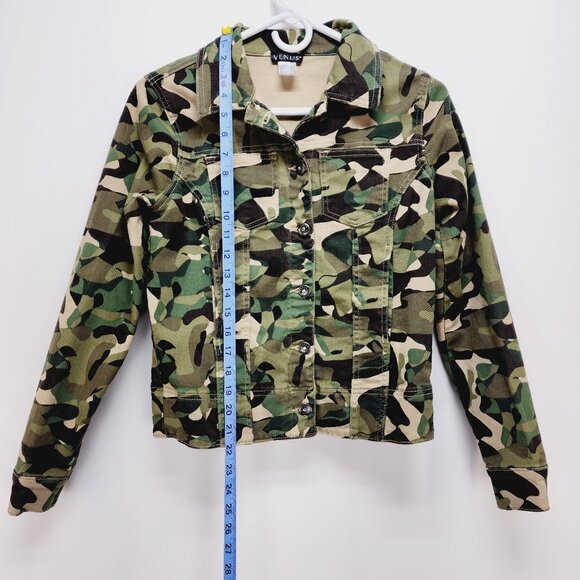 Venus Denim jacket Women's Camouflage Button-Up Size S - Picture 6 of 9